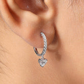 1.0 Carat Lab Diamond Drop Huggies Earring in 14K Gold