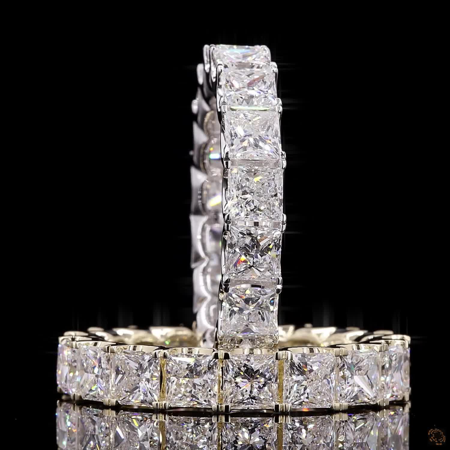 Princess Diamond Split Prong Full Eternity Ring