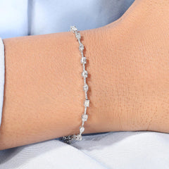 2.41 Multi Shape Lab Grown Tennis Bracelets in 14K Gold
