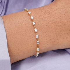 2.42 Multi Shape Lab Diamond Tennis Bracelets in 14K Gold