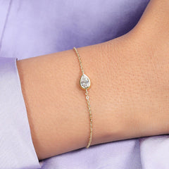 0-50 Ct Solitaire Lab Grown Chain Bracelets For Women