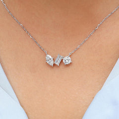 Lab Grown Diamond Contemporary Necklace  in 14K Gold