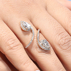 2.0 Carat  Bypass Engagement Ring in 14K Gold