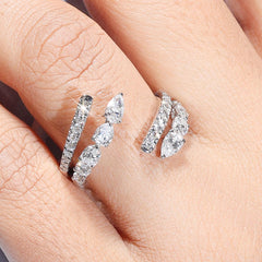 1.50 Carat Bypass Engagement Ring in 14K Gold For Her