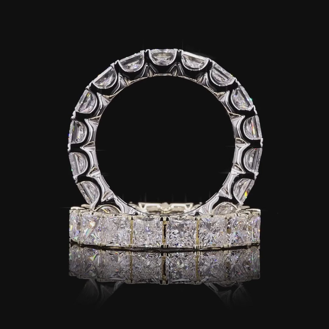 Princess Diamond Split Prong Full Eternity Ring